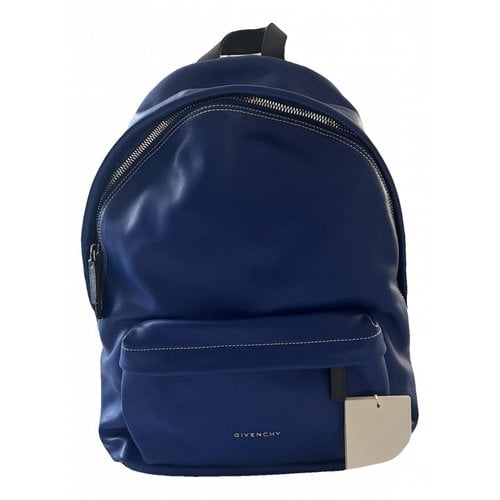 Pre-owned Givenchy Leather Backpack In Blue