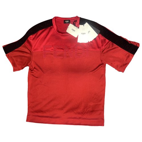 Pre-owned Fendi T-shirt In Red