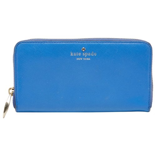 Pre-owned Kate Spade Leather Wallet In Blue