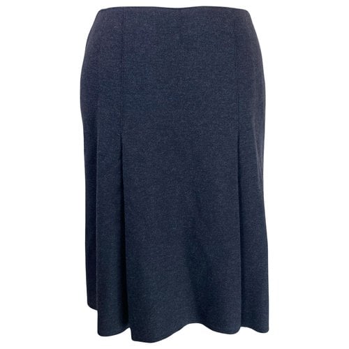 Pre-owned Lanvin Wool Mini Skirt In Grey