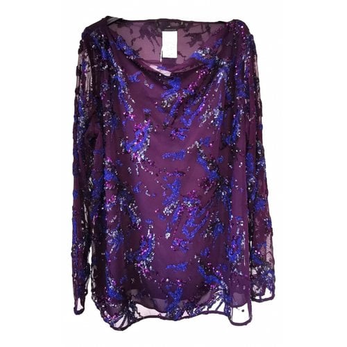 Pre-owned Marina Rinaldi Lace T-shirt In Purple