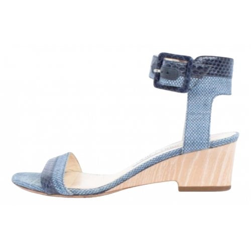 Pre-owned Jimmy Choo Leather Sandal In Blue