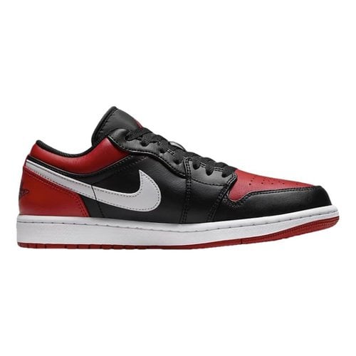 Pre-owned Jordan 1 Leather Low Trainers In Red