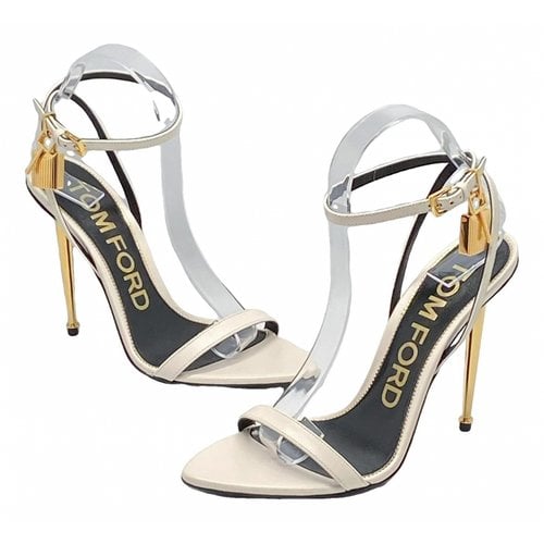 Pre-owned Tom Ford Leather Sandal In White