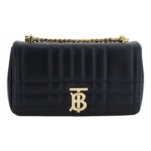 Pre-owned Burberry Lola Leather Crossbody Bag In Black