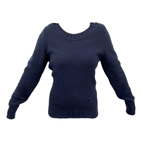 Pre-owned Chanel Cashmere Sweatshirt In Blue