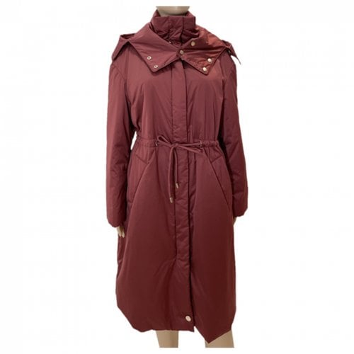 Pre-owned Max Mara Cashmere Parka In Burgundy
