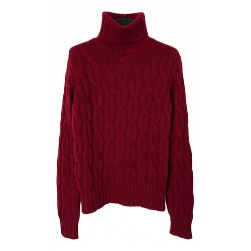 Pre-owned Burberry Cashmere Jumper In Burgundy