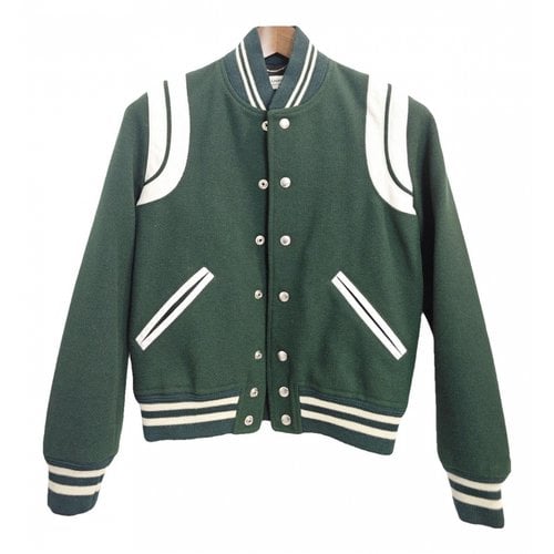 Pre-owned Saint Laurent Wool Jacket In Green