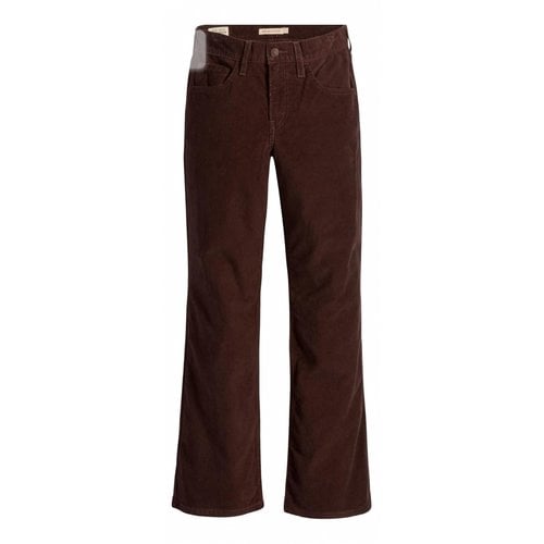 Pre-owned Levi's Straight Pants In Burgundy