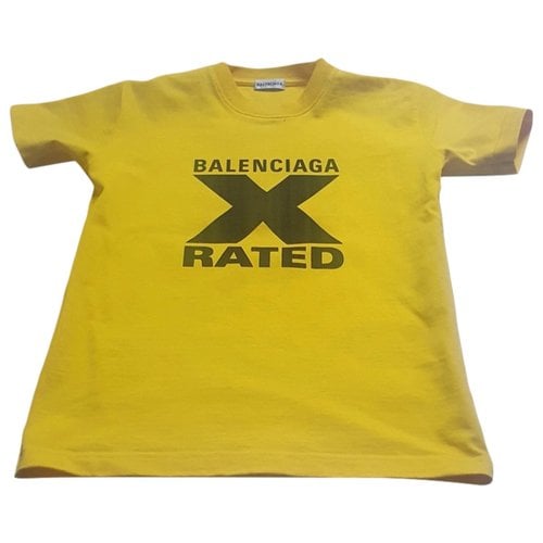Pre-owned Balenciaga T-shirt In Yellow