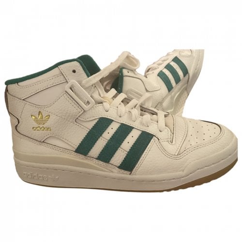Pre-owned Adidas Originals Forum 84 Leather Trainers In White