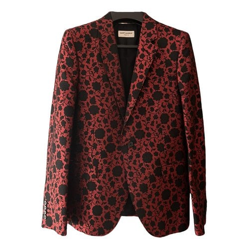 Pre-owned Saint Laurent Glitter Jacket In Red