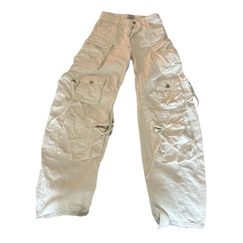 Pre-owned Attico Trousers In White