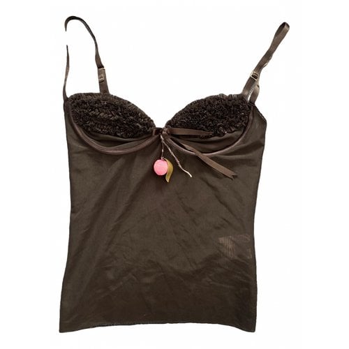 Pre-owned Alexander Mcqueen Lace Camisole In Black