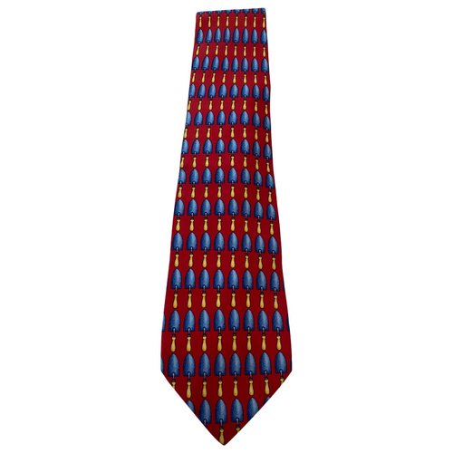 Pre-owned Gucci Silk Tie In Red