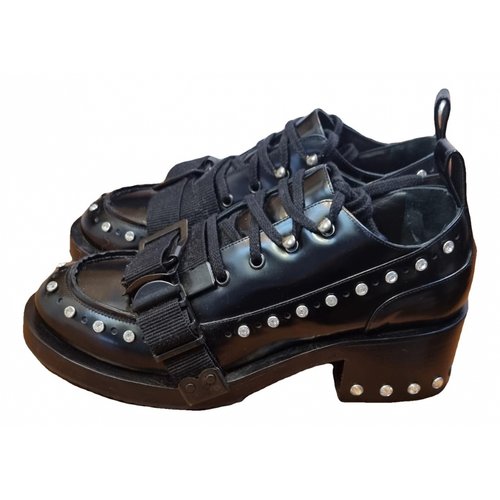 Pre-owned N°21 Leather Lace Ups In Black