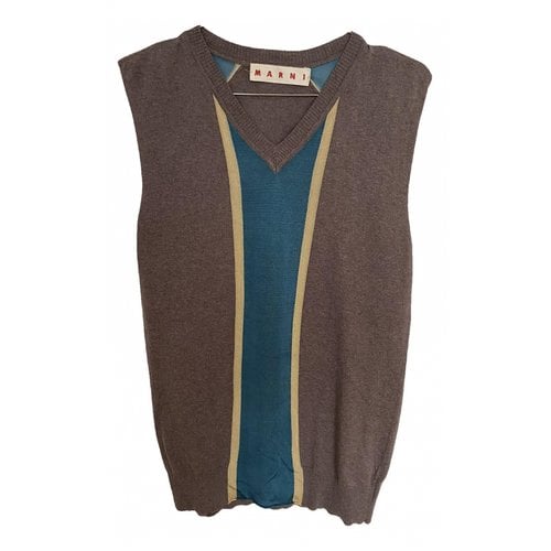 Pre-owned Marni Wool Vest In Brown
