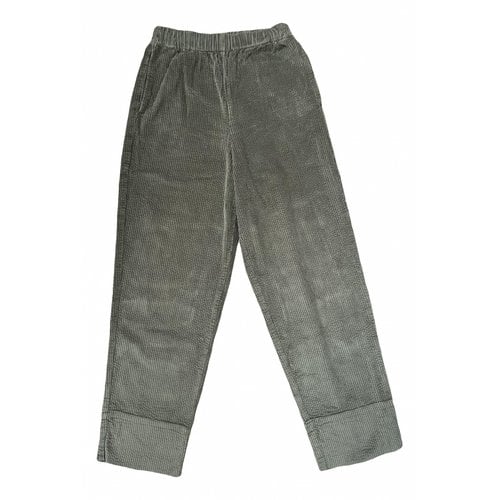 Pre-owned American Vintage Velvet Large Pants In Khaki