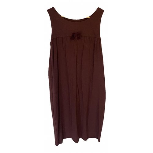 Pre-owned Moschino Cheap And Chic Wool Mini Dress In Burgundy