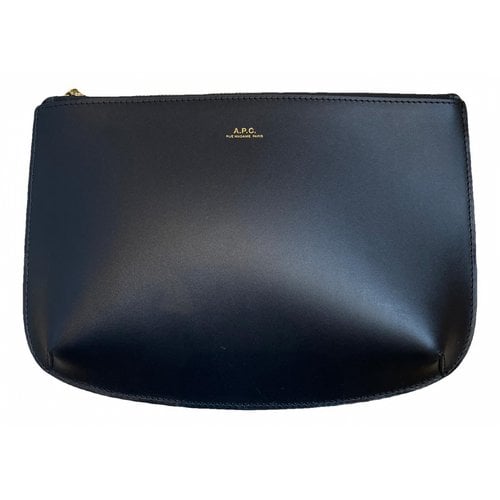 Pre-owned Apc Leather Clutch Bag In Black