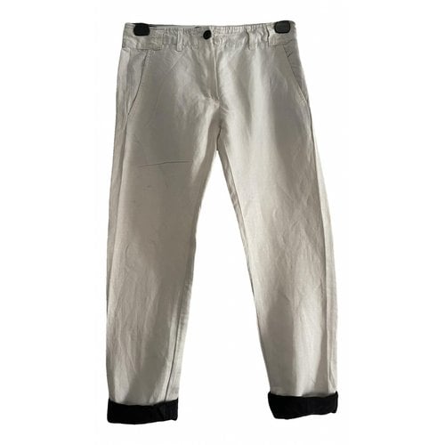 Pre-owned Ann Demeulemeester Chino Pants In Ecru