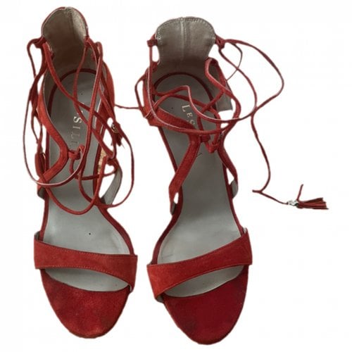 Pre-owned Le Silla Leather Heels In Red