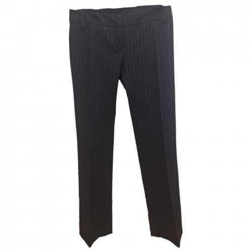 Pre-owned Patrizia Pepe Wool Trousers In Black