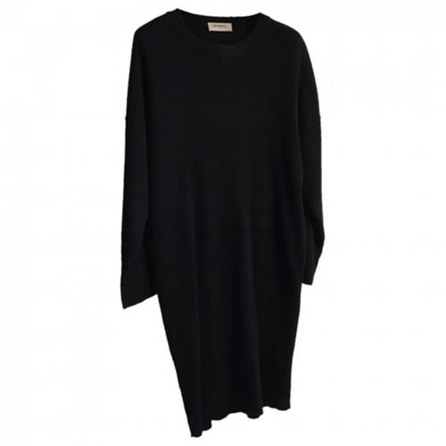 Pre-owned Rodier Wool Mid-length Dress In Black