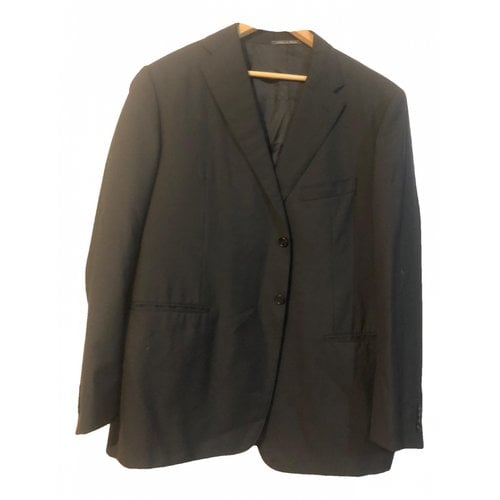 Pre-owned Corneliani Wool Suit In Black