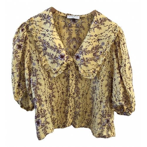 Pre-owned Sandro Blouse In Yellow