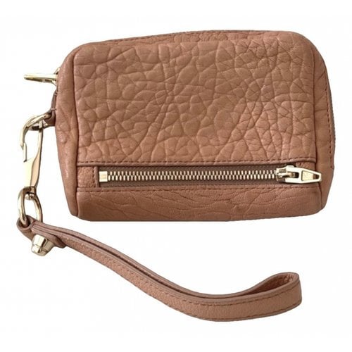 Pre-owned Alexander Wang Leather Clutch Bag In Beige