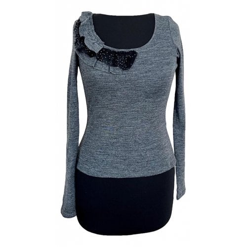 Pre-owned Blumarine Wool Blouse In Anthracite