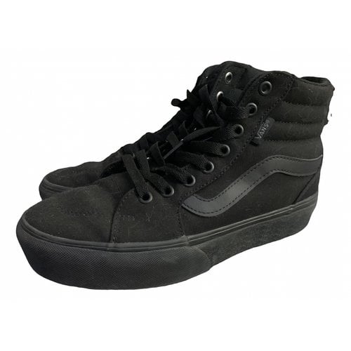 Pre-owned Vans Cloth Lace Ups In Black