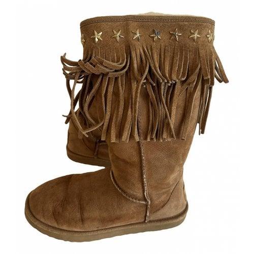 Pre-owned Ugg & Jimmy Choo Snow Boots In Brown