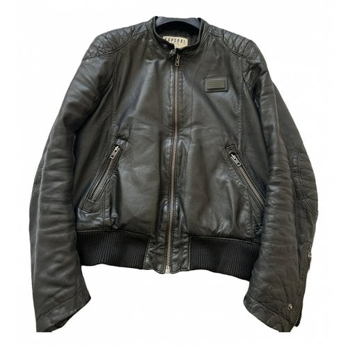 Pre-owned Kaporal Leather Vest In Black
