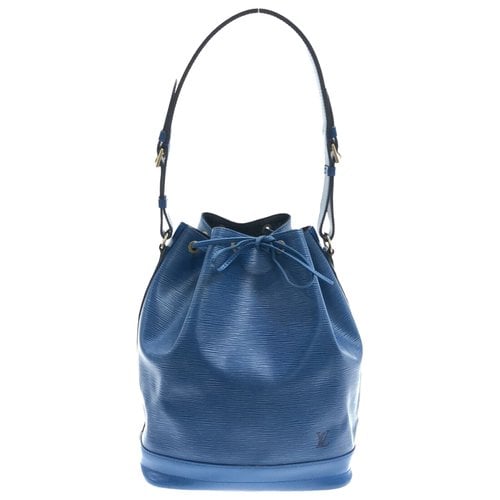 Pre-owned Louis Vuitton Noé Leather Handbag In Blue
