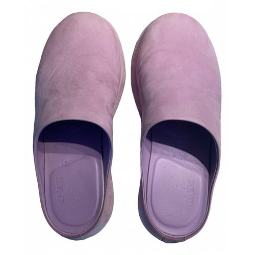 Pre-owned Jacquemus Les Sabots Leather Mules & Clogs In Purple