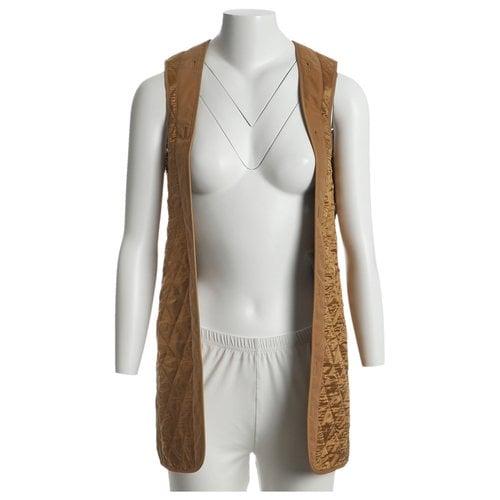 Pre-owned Burberry Wool Short Vest In Gold