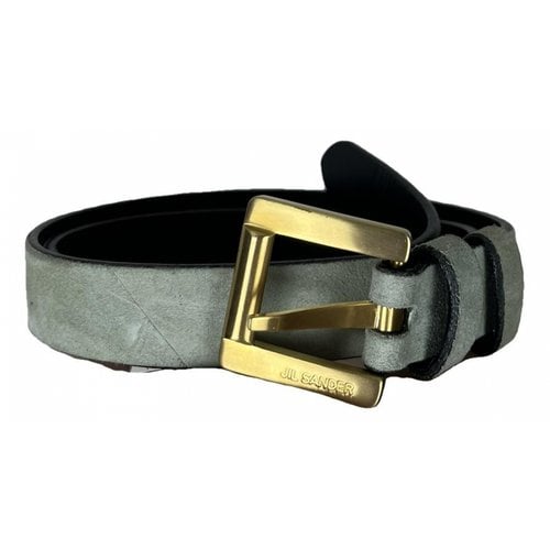 Pre-owned Jil Sander Leather Belt In Grey