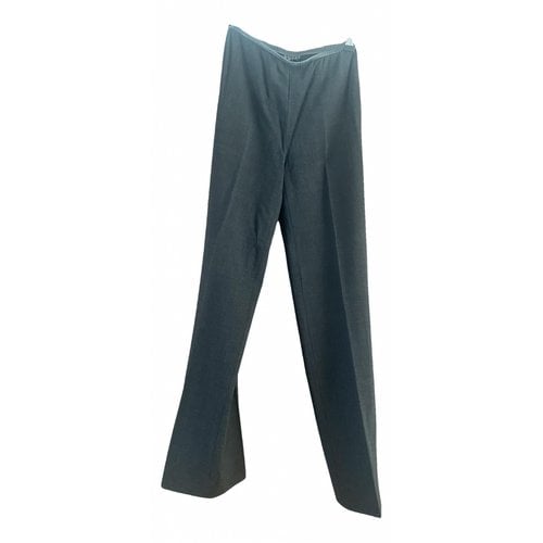 Pre-owned Gucci Wool Large Pants In Grey