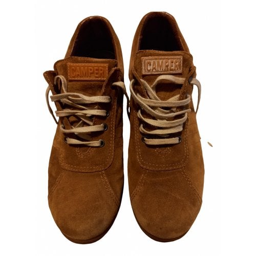 Pre-owned Camper Boots In Camel