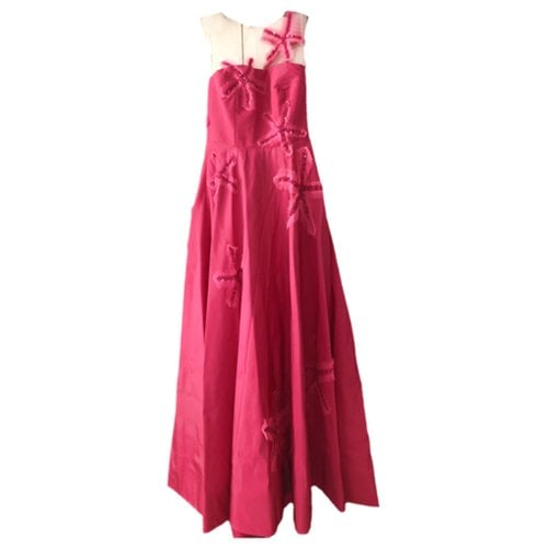Pre-owned Oscar De La Renta Silk Dress In Pink