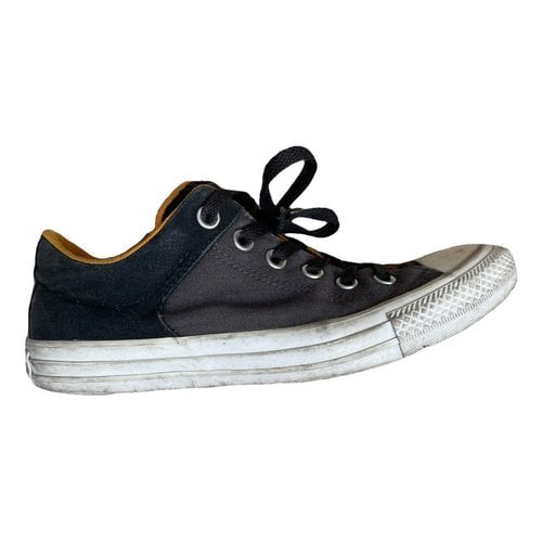 Pre-owned Converse Cloth Trainers In Anthracite