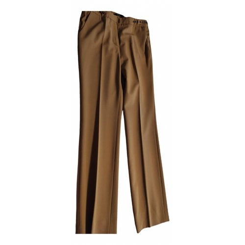 Pre-owned Seventy Straight Pants In Camel