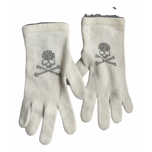 Pre-owned Philipp Plein Gloves In White