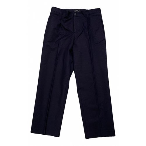 Pre-owned Apc Straight Pants In Navy