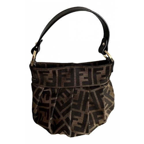 Pre-owned Fendi Chef Cloth Handbag In Brown
