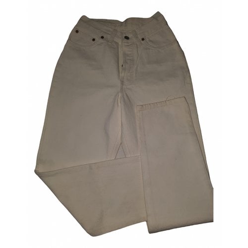 Pre-owned Levi's Slim Pants In White