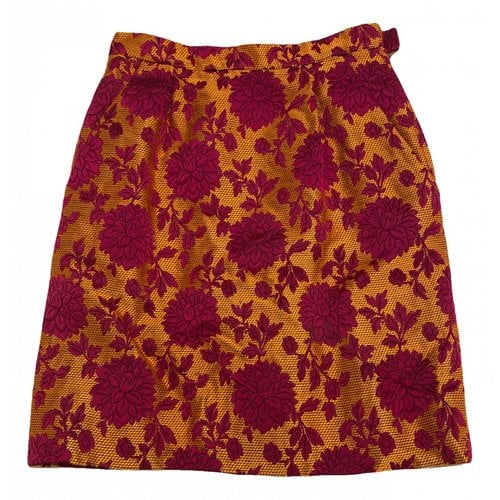 Pre-owned Saint Laurent Silk Mid-length Skirt In Orange